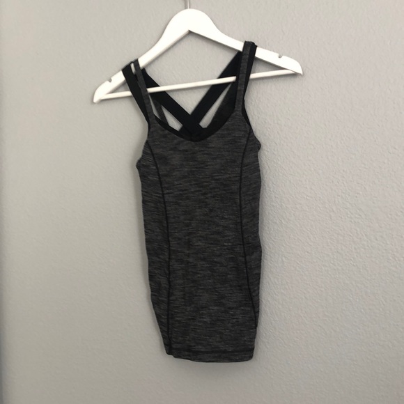 Lululemon Sz 4 Gray Black Tank - Picture 4 of 8